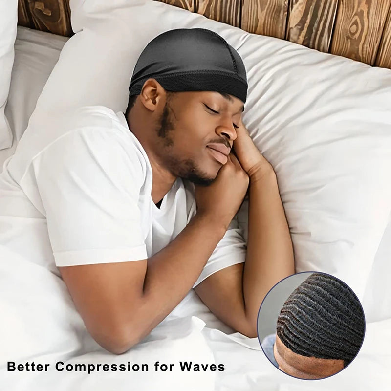Silky Durag Wave Cap & Satin Bonnet – Long Tail | Unisex | 7 Colors | One Size
