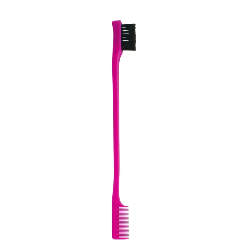 hair anti-static edge brush comb 2-in-1 double-sided edge control brush hair styling tool with comb,Special for real hair wigs