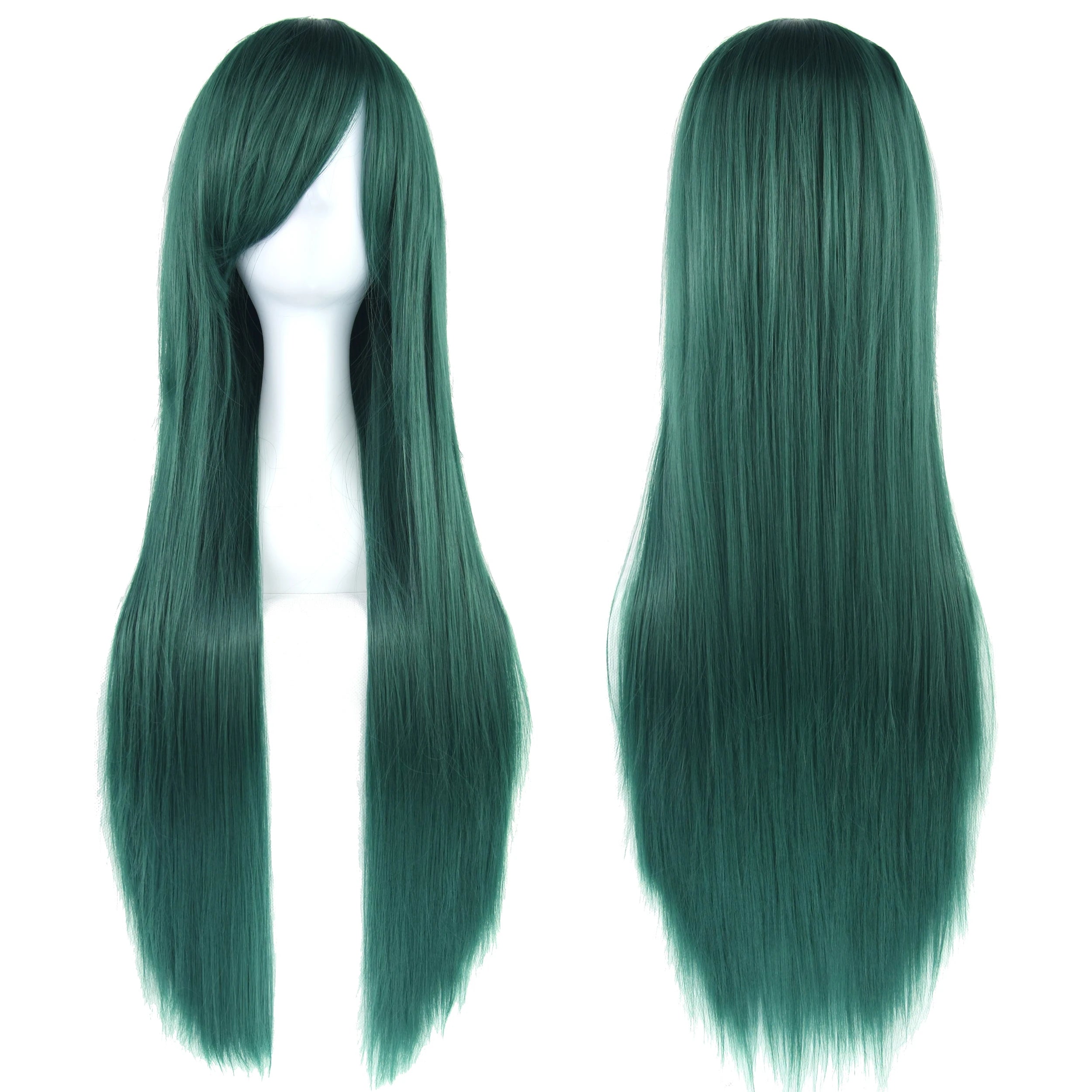 32" Long Straight Cosplay Wig – Heat Resistant Synthetic Hair, 120% Density | 36 Colors | Anime, Halloween & Party