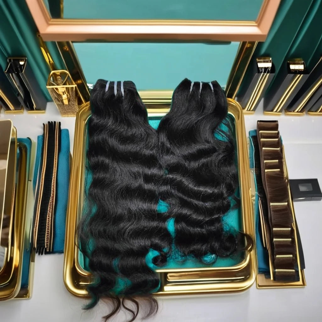 Virgin Human Hair Weft Extensions – Peruvian & Indian Remy Hair