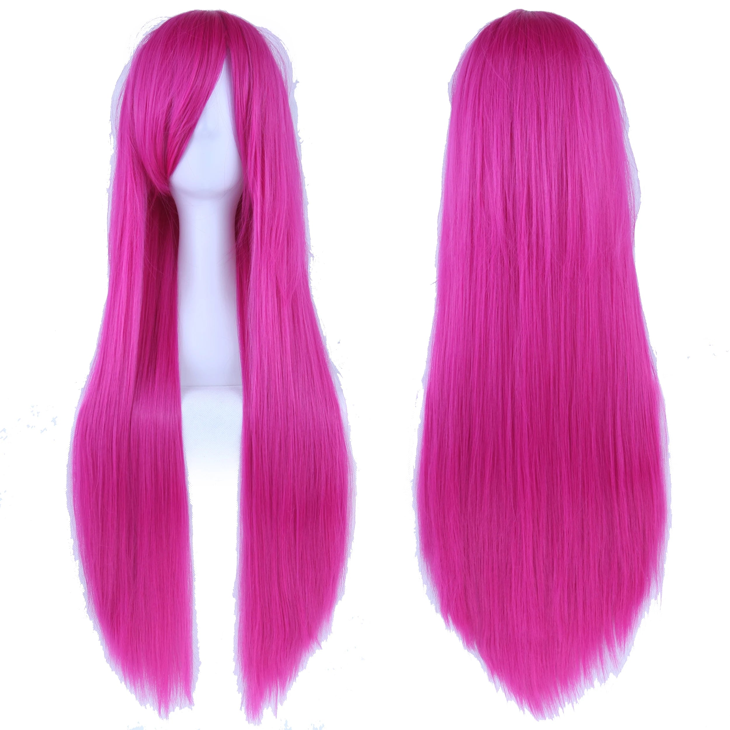 32" Long Straight Cosplay Wig – Heat Resistant Synthetic Hair, 120% Density | 36 Colors | Anime, Halloween & Party
