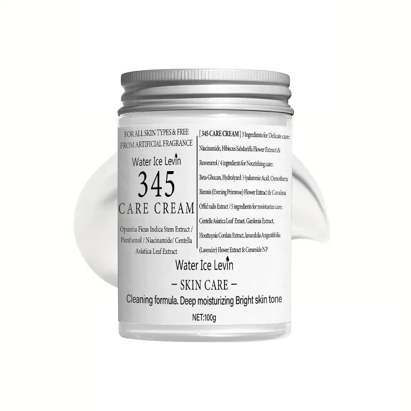 345 Korean Skincare – Moisturizing Face Cream, Eye Cream & Toner