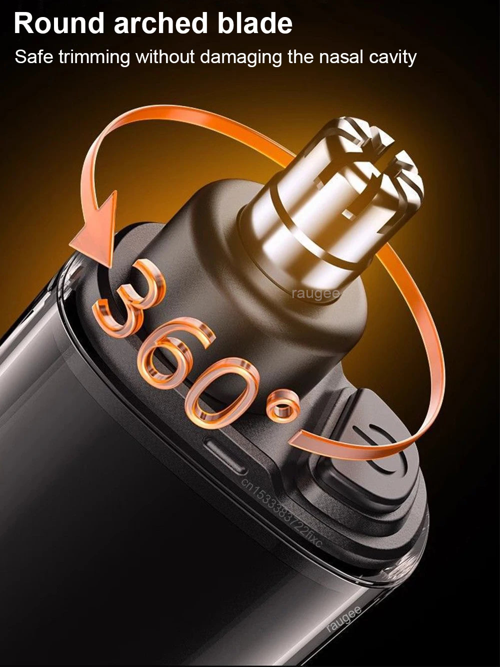 Rechargeable Electric Nose Hair Trimmer – 360° Blades, IPX7 Waterproof, USB Charging, LED Display
