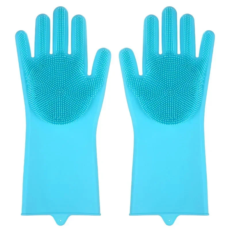 Pet Grooming Silicone Glove – 3,000+ Pin Brush Heads | Hair Removal & Massage | Dogs, Cats & More | Pink, Blue, Green, Purple & Grey