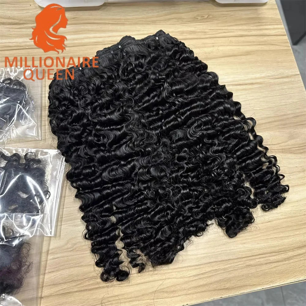 Millionaire Queen 3C4A Burmese Curly Human Hair | 100% Virgin Remy | Bundles, 13x4 HD Frontal & 4x4 HD Closure | 14–26 Inches