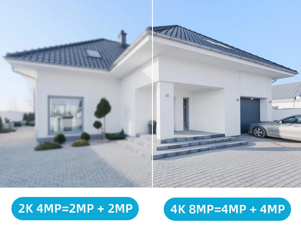 Dual Lens WiFi PTZ Security Camera – 4MP & 8MP | AI Auto-Tracking | IP66 | Color Night Vision | Indoor & Outdoor