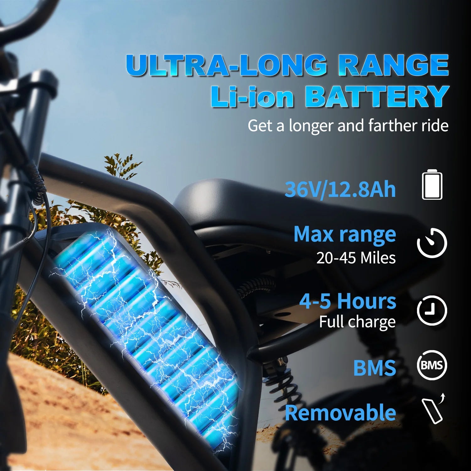 VDL 16-Inch Fat Tire Electric Bike – 800W Peak Motor
