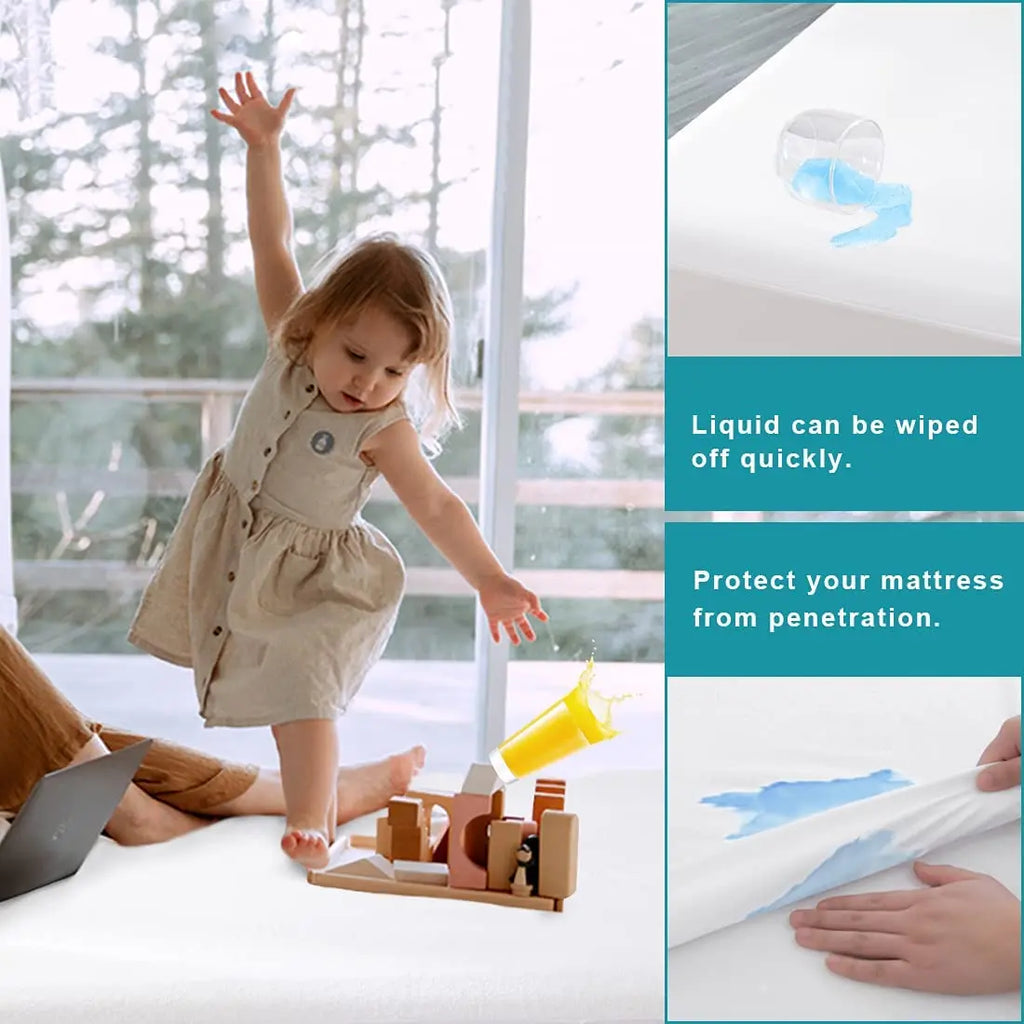 Waterproof Baby Crib Mattress Protector – Fitted & Breathable