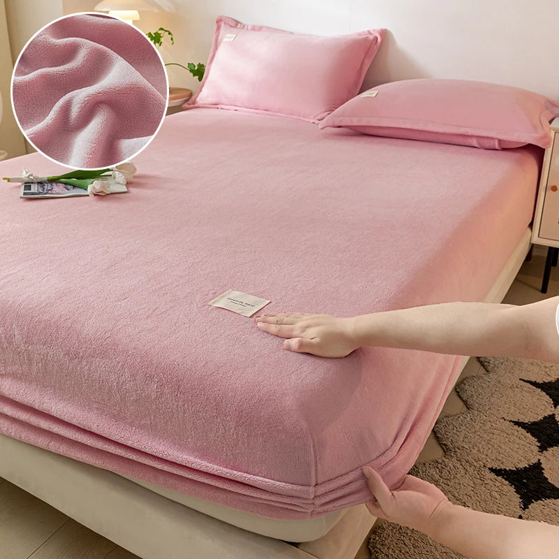 Velvet Thermal Mattress Cover – Plush Winter Bed Cover in Multiple Sizes