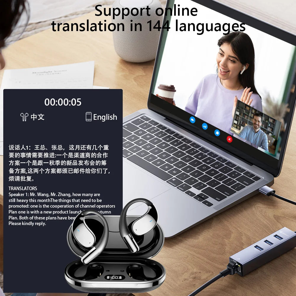 3-in-1 AI Translator Wireless Earbuds