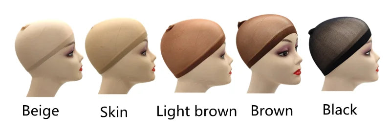 Stretch Mesh Dome Wig Cap – 2 Pack | Breathable Nylon | 6 Shades | Universal Fit