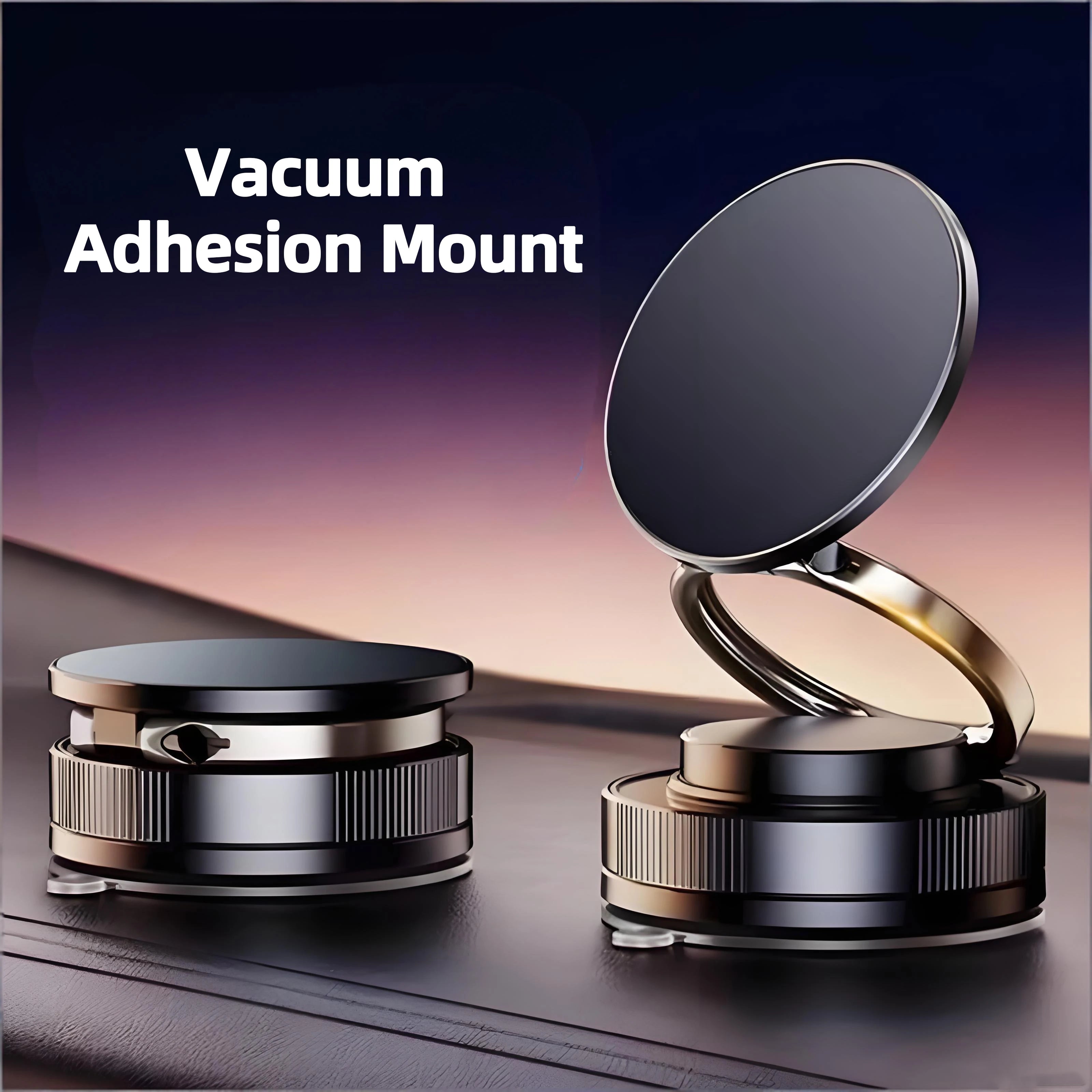 Magnetic Car Phone Mount with Suction Cup – 16 Magnets | 360° Rotation | Dashboard & Windshield | Universal Fit | White & Black