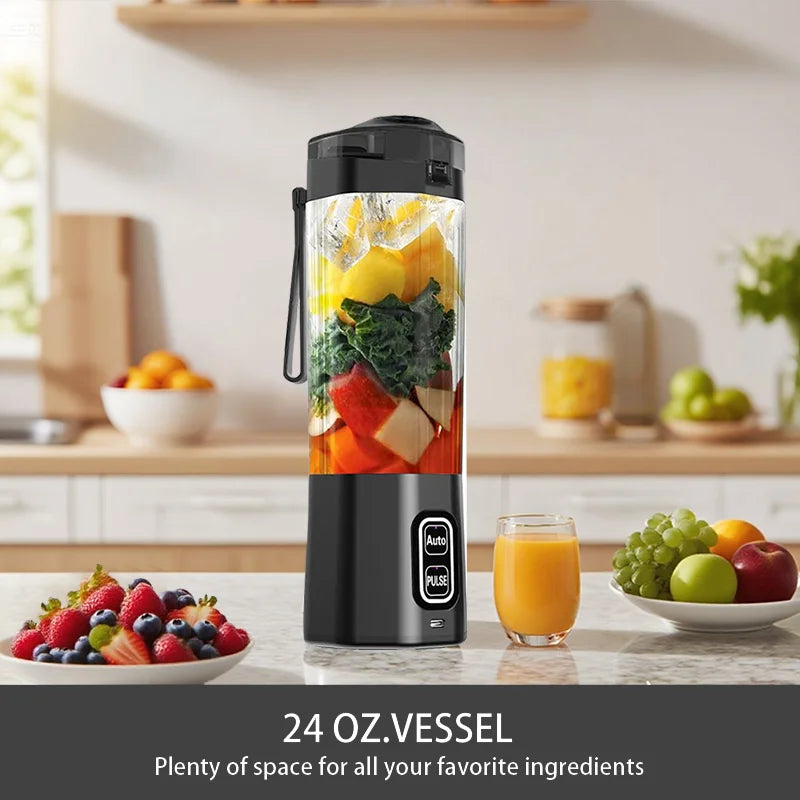 KIRAINAFLY HD-11 Portable Blender – 700ml USB Rechargeable Smoothie Maker for Travel & Gym