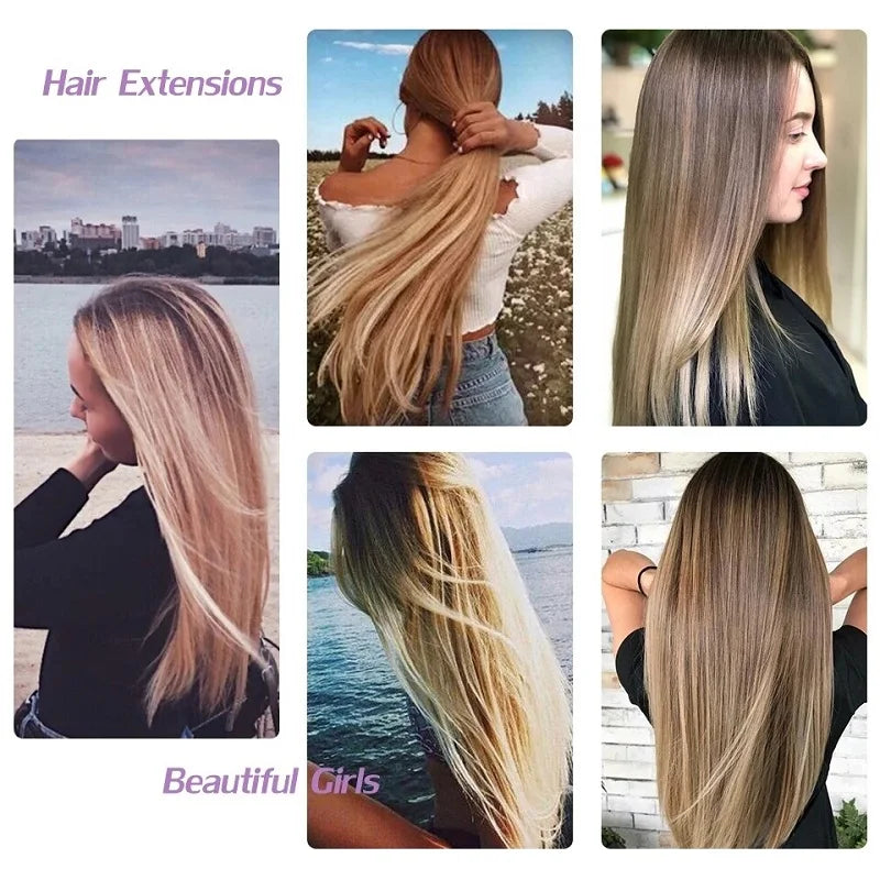WIGSIN 24-Inch Synthetic Clip-In Hair Extensions – Long Straight | 6 Pcs 16 Clips | 20+ Colors | Heat Resistant