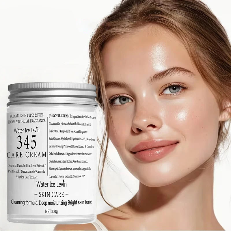 345 Korean Skincare – Moisturizing Face Cream, Eye Cream & Toner