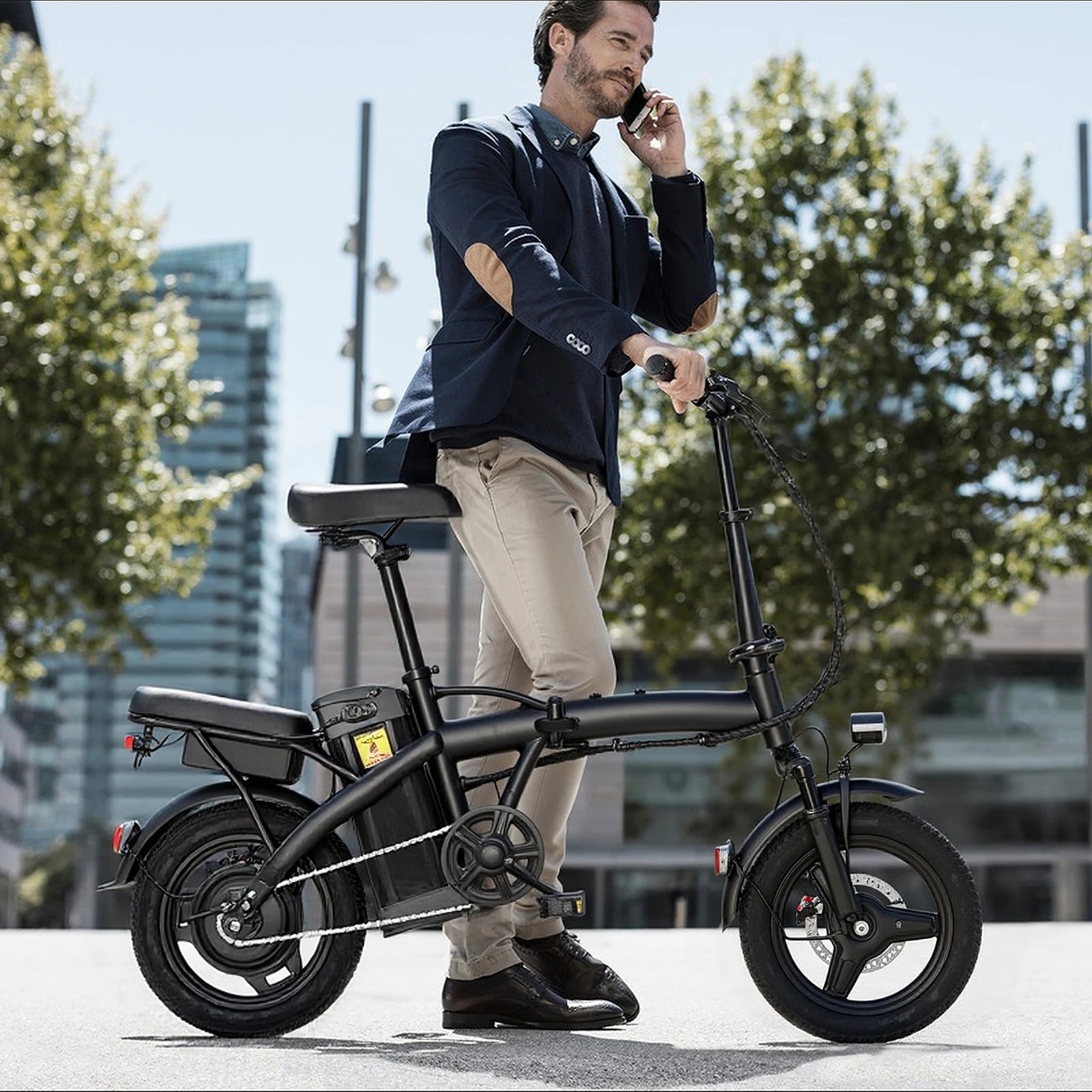14-Inch Folding Electric Bike – 500W, 48V 10Ah