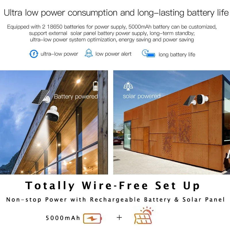 Niye BW4 2K Outdoor WiFi Security Camera | Battery & Solar Powered | Color Night Vision | Spotlight Siren | IP66 | 2-Way Audio
