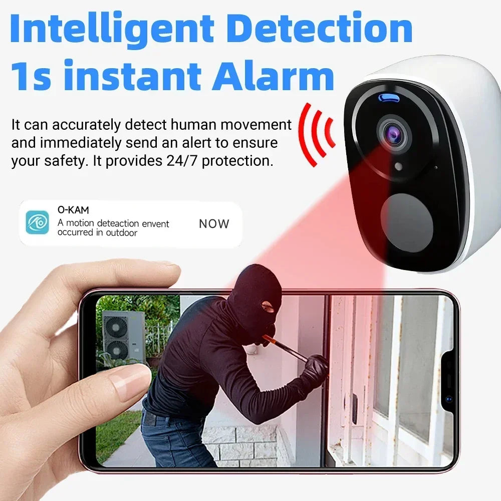 2K 5MP Solar & Battery Wireless Security Camera – Color Night Vision