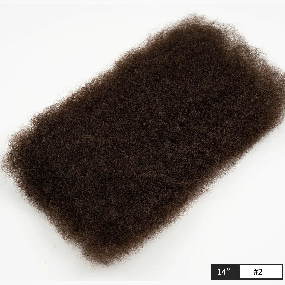 QVR Afro Kinky Bulk Human Hair for Braiding & Dreadlocks | 100% Brazilian Remy | 10-22 Inch | 9 Colors | 50g