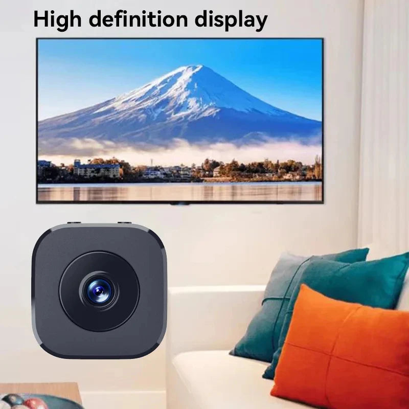 Mini 1080P Full HD WiFi Security Camera | Night Vision | Motion Detection | 2-Way Audio | Loop Recording | White & Black