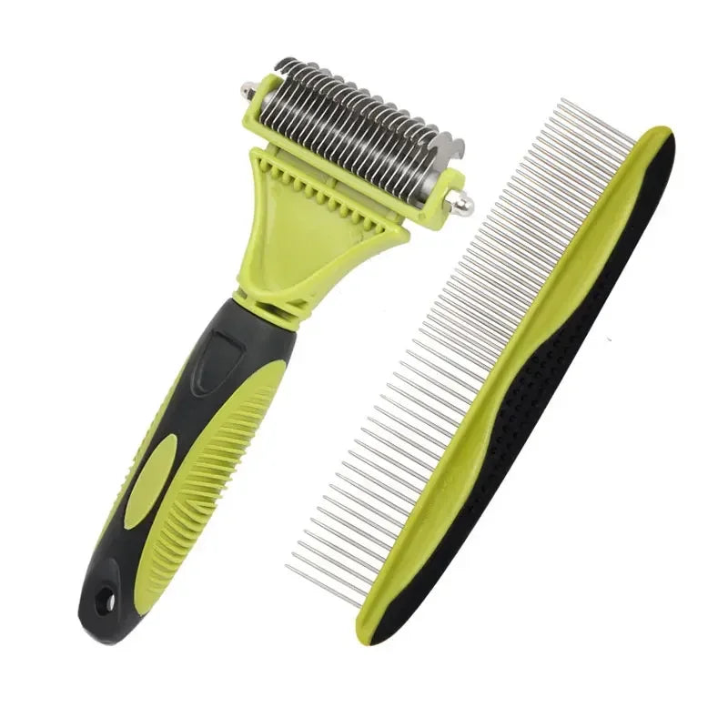 6-in-1 Pet Grooming Kit – 4 Combs, Nail Clippers & Nail File | Dogs & Cats | Deshedding & Detangling Set