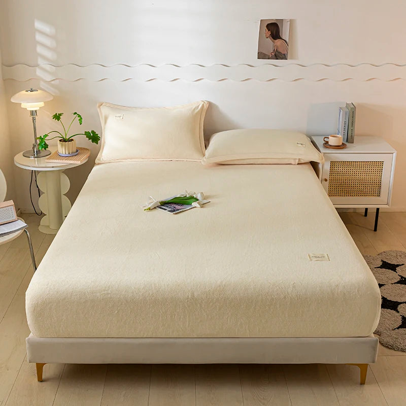 Velvet Thermal Mattress Cover – Plush Winter Bed Cover in Multiple Sizes