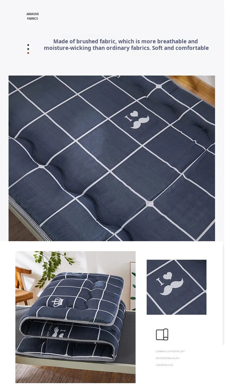 Thick Foldable Mattress Topper – Breathable Soft Bed Pad