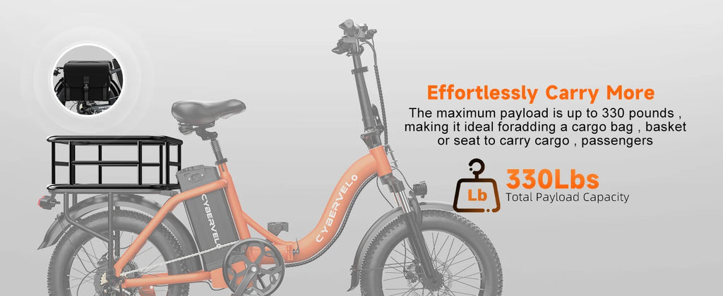 Cybervelo Foldable Fat Tire Electric Bike – 1000W