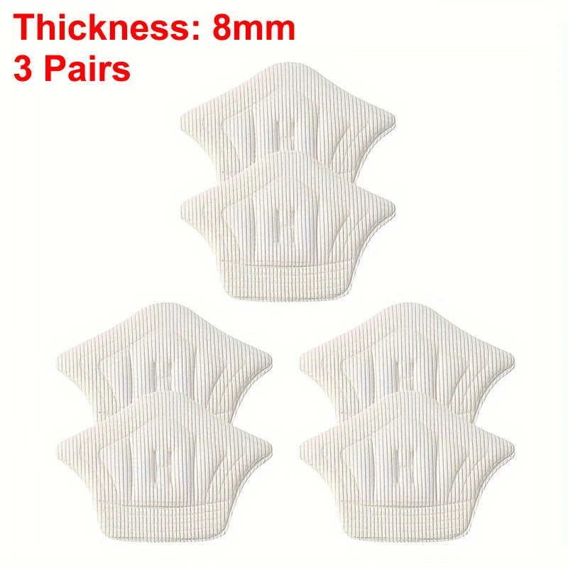Memory Foam Heel Pad Insoles – Self-Adhesive, Trimmable, 4mm & 8mm | Black & Beige | 3, 6 or 30 Pairs