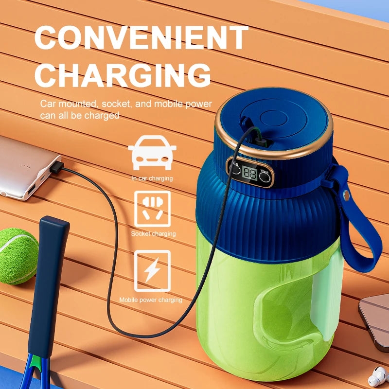1000ML Portable USB Juicer Blender – 18W | Auto Pulp Ejection | Citrus & Smoothie | USB Rechargeable
