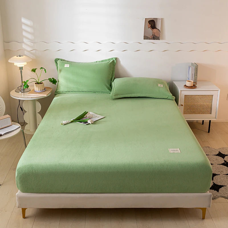 Velvet Thermal Mattress Cover – Plush Winter Bed Cover in Multiple Sizes