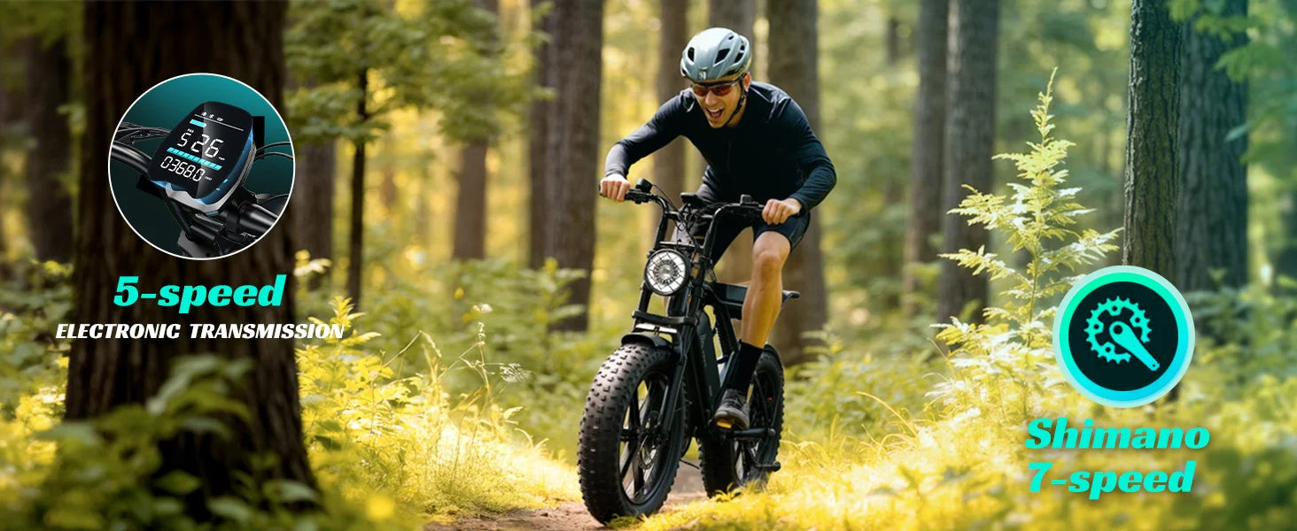 TST R002S 1500W Fat Tire Electric Bike – 28 MPH, 48V 15Ah Battery