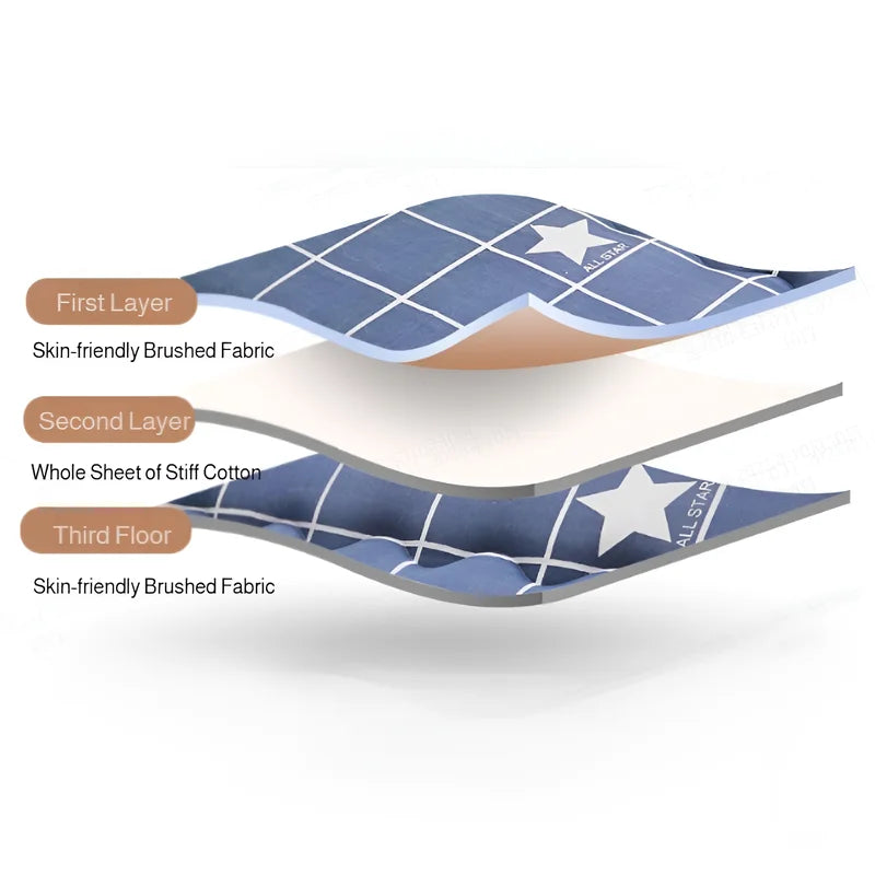 Thick Foldable Mattress Topper – Breathable Soft Bed Pad