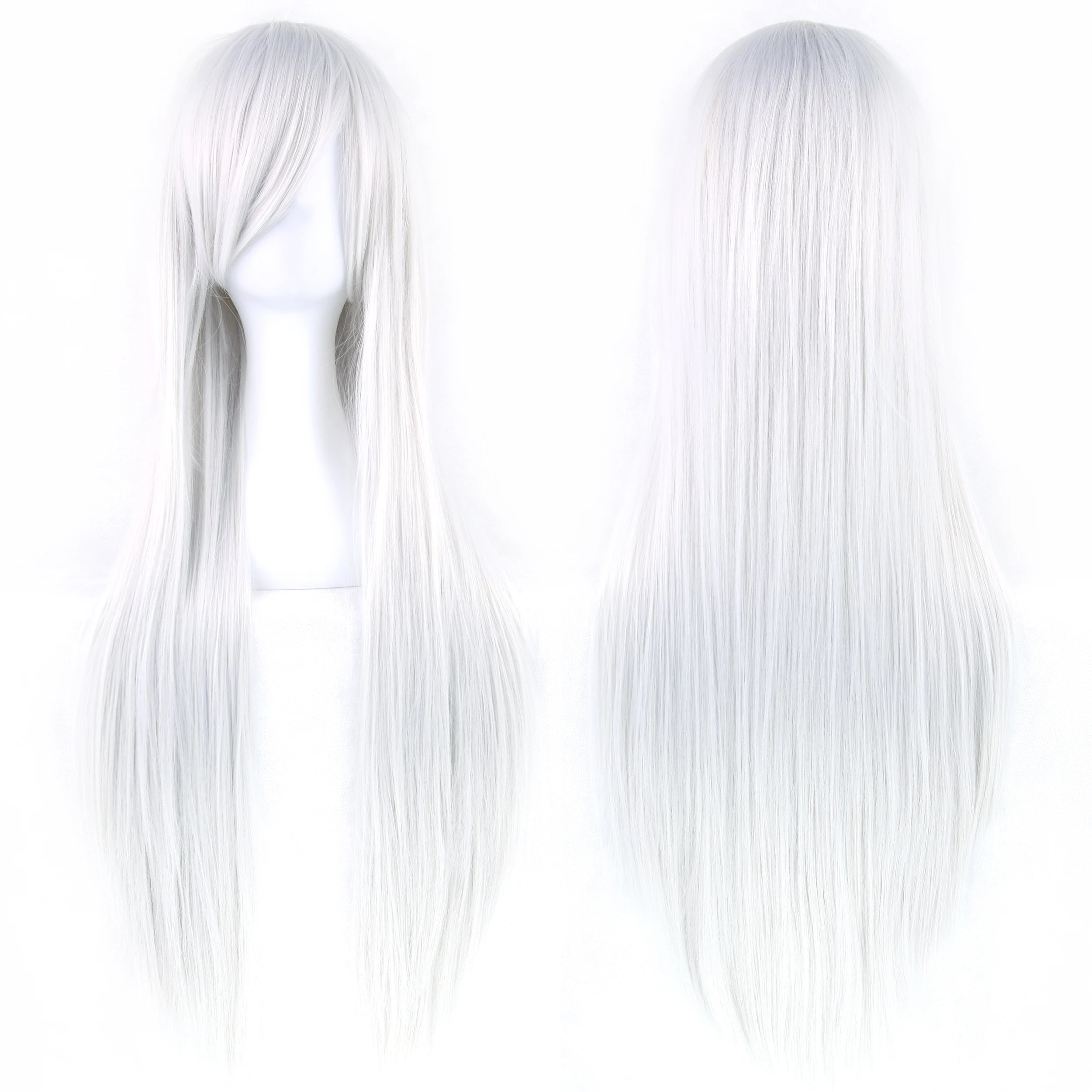 32" Long Straight Cosplay Wig – Heat Resistant Synthetic Hair, 120% Density | 36 Colors | Anime, Halloween & Party
