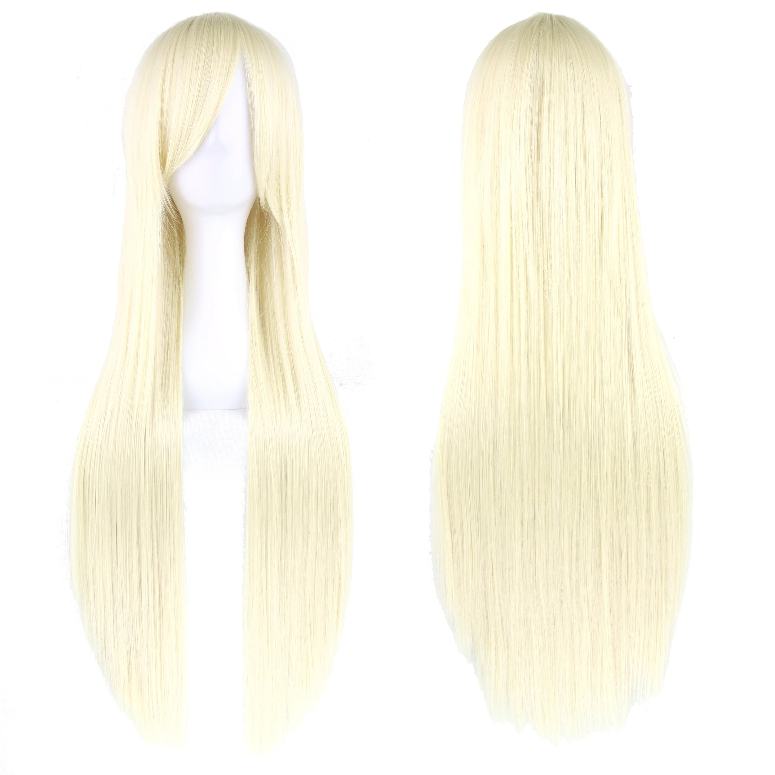 32" Long Straight Cosplay Wig – Heat Resistant Synthetic Hair, 120% Density | 36 Colors | Anime, Halloween & Party