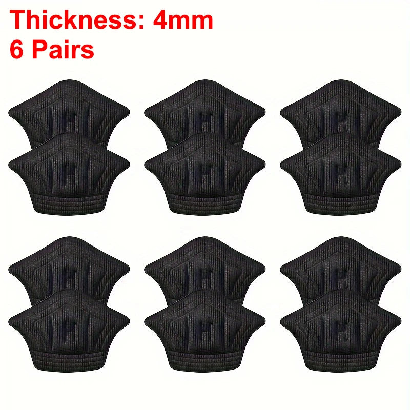 Memory Foam Heel Pad Insoles – Self-Adhesive, Trimmable, 4mm & 8mm | Black & Beige | 3, 6 or 30 Pairs