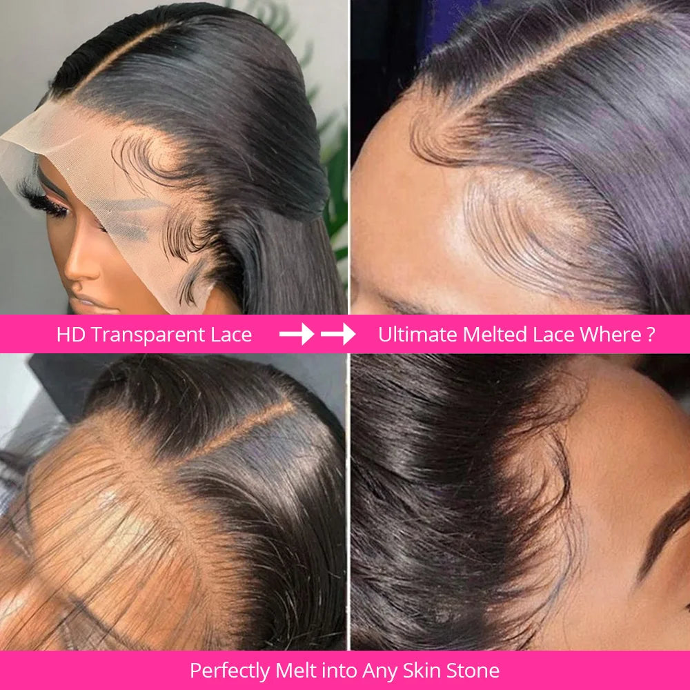 HD Lace Front Wig – Bone Straight Human Hair | 13x4, 13x6 & 360 | 180 & 200 Density | 20"–44"