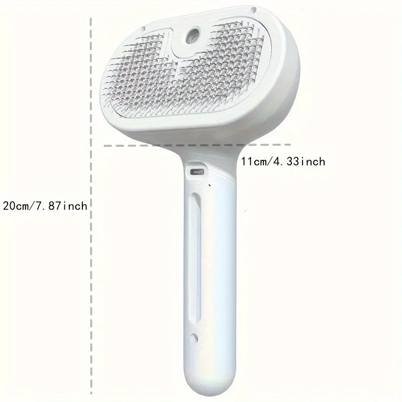 2-in-1 Pet Grooming Mist Comb & Self-Cleaning Dematting Brush