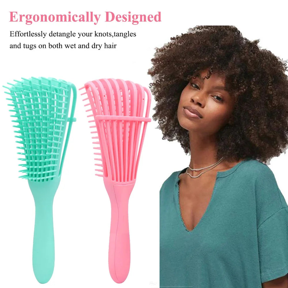 Detangling Scalp Massage Brush for Curly & Thick Hair