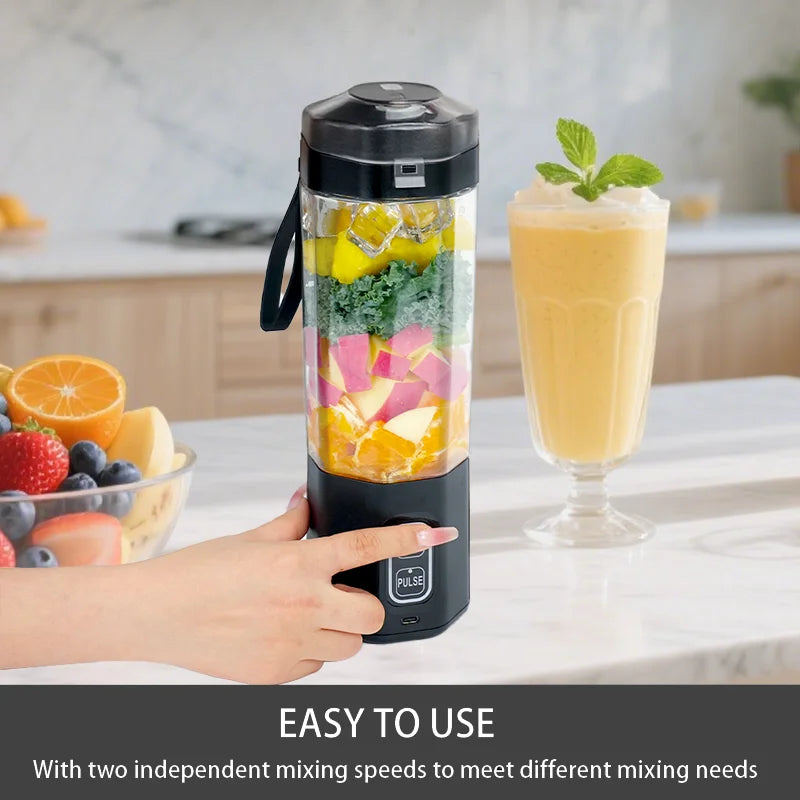 KIRAINAFLY HD-11 Portable Blender – 700ml USB Rechargeable Smoothie Maker for Travel & Gym
