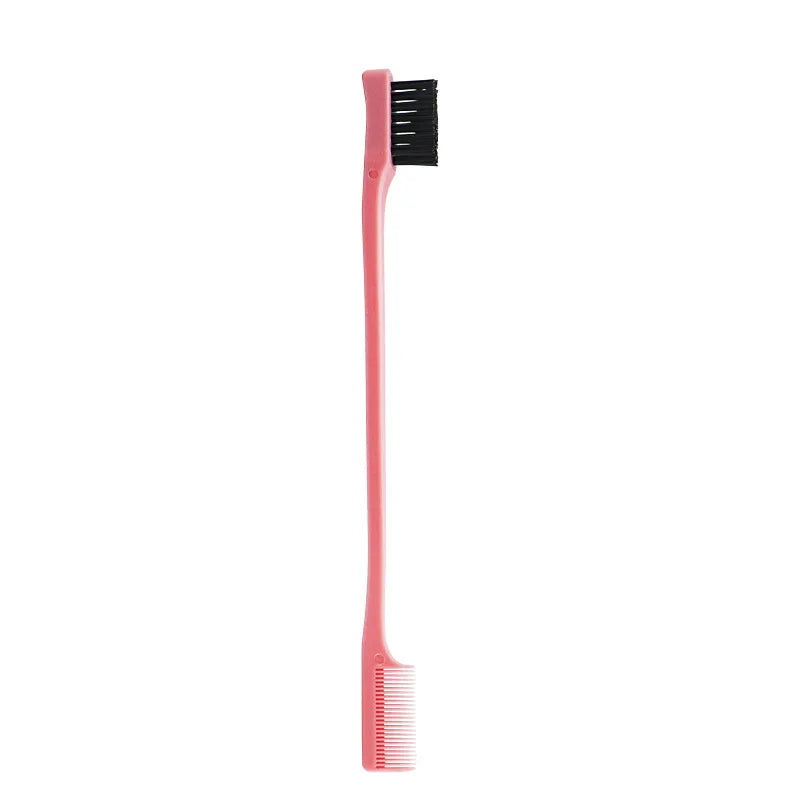 hair anti-static edge brush comb 2-in-1 double-sided edge control brush hair styling tool with comb,Special for real hair wigs