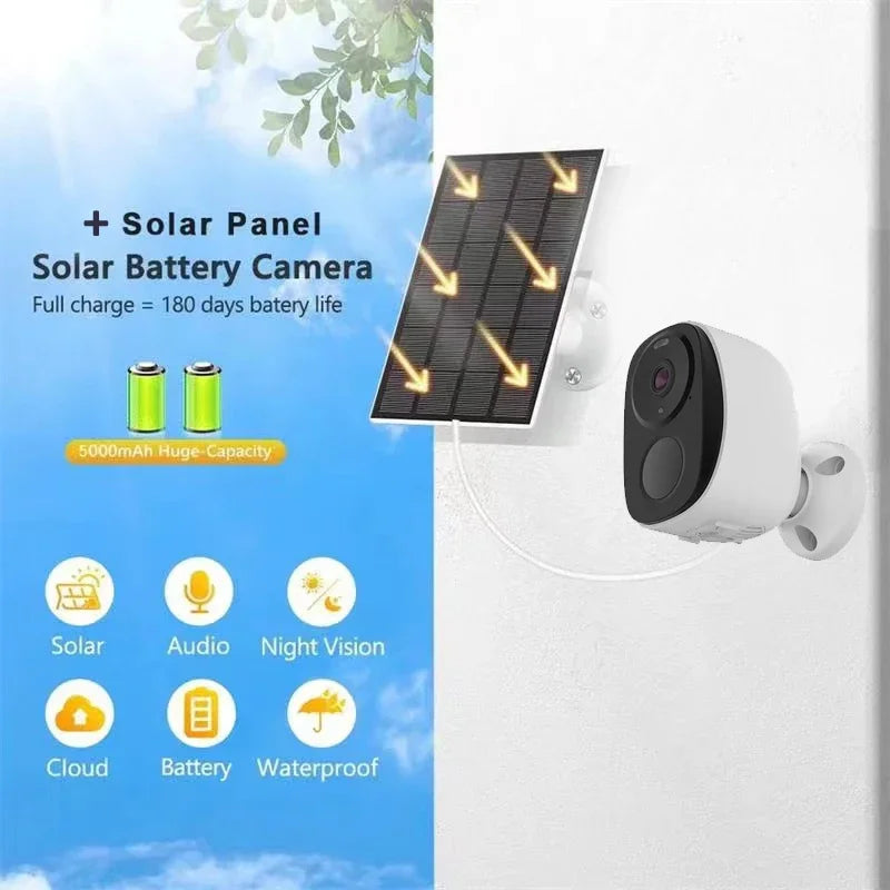 Niye BW4 2K Outdoor WiFi Security Camera | Battery & Solar Powered | Color Night Vision | Spotlight Siren | IP66 | 2-Way Audio