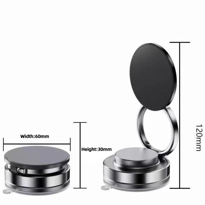 Magnetic Car Phone Mount with Suction Cup – 16 Magnets | 360° Rotation | Dashboard & Windshield | Universal Fit | White & Black