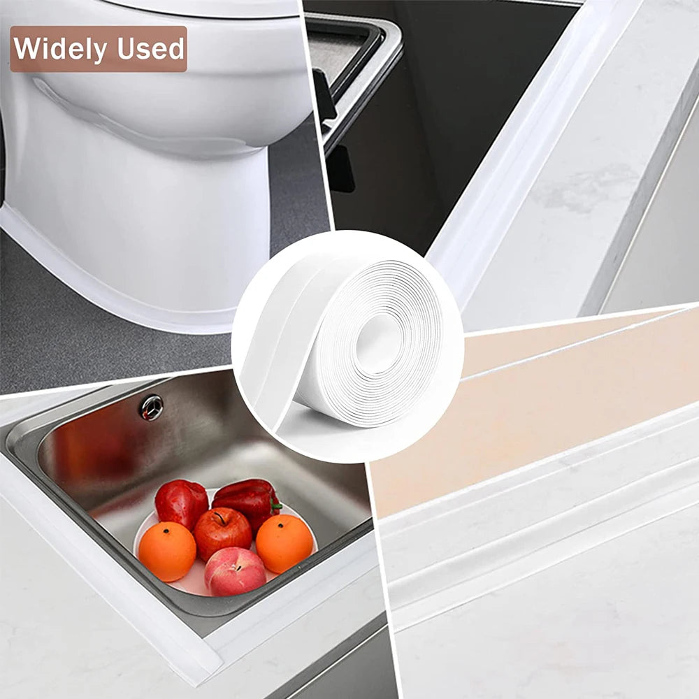 Waterproof Caulk Sealing Tape – Self-Adhesive PVC Strip for Bathroom, Kitchen & Toilet