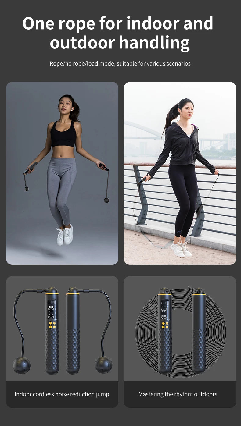 Rechargeable Digital Jump Rope with Calorie Counter