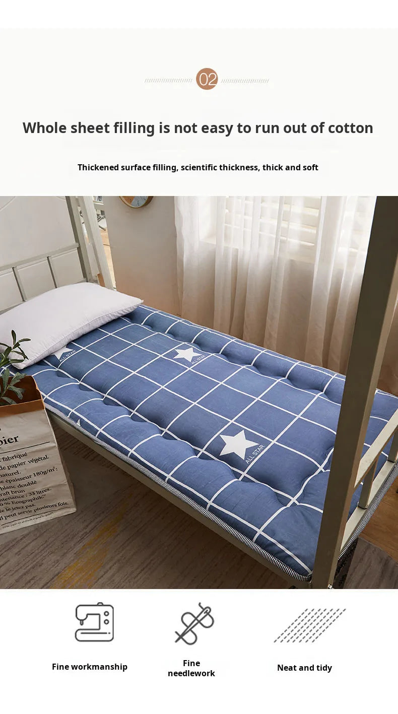Thick Foldable Mattress Topper – Breathable Soft Bed Pad