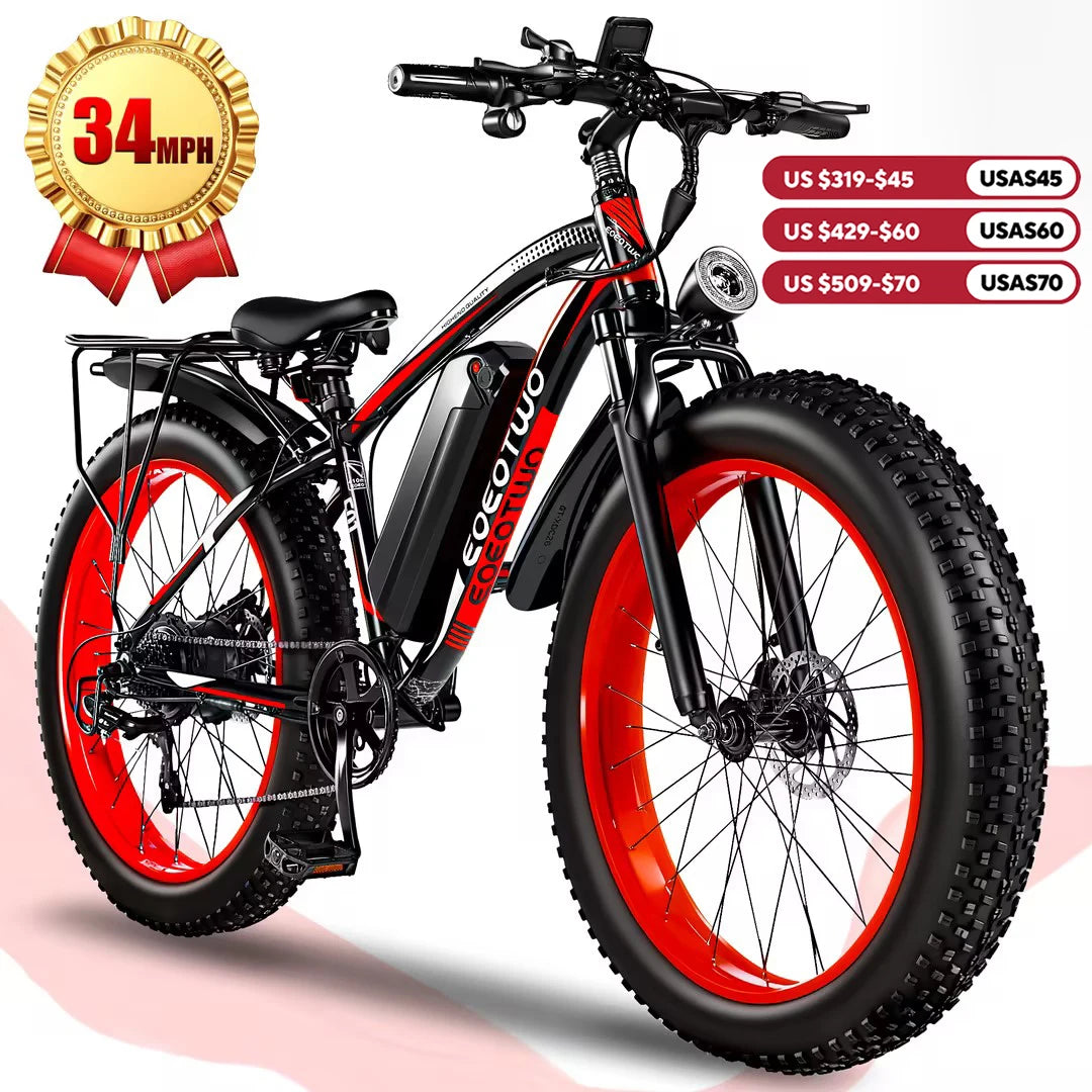 1500W Fat Tire Electric Mountain Bike – 48V 15Ah Battery
