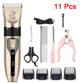 Professional Pet Grooming Clipper Kit – Rechargeable | Quiet | Titanium Ceramic Blade | 4–15 Piece Sets