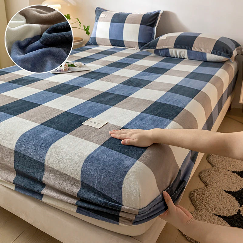 Velvet Thermal Mattress Cover – Plush Winter Bed Cover in Multiple Sizes