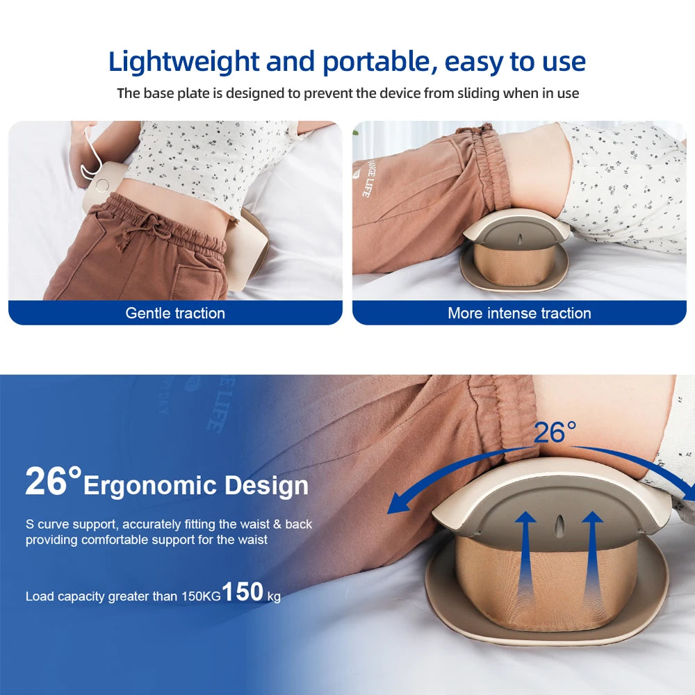 Electric Lumbar Vibration Massager – Adjustable Back Support